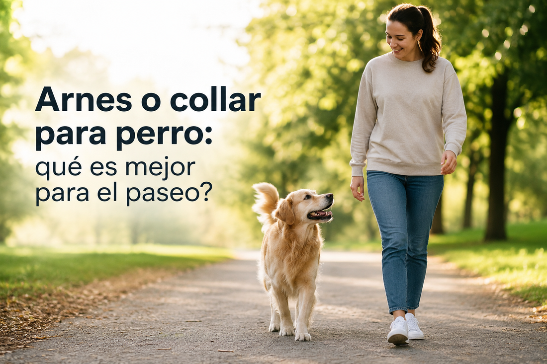 Arnés o collar para perro: ¿qué es mejor para el paseo?