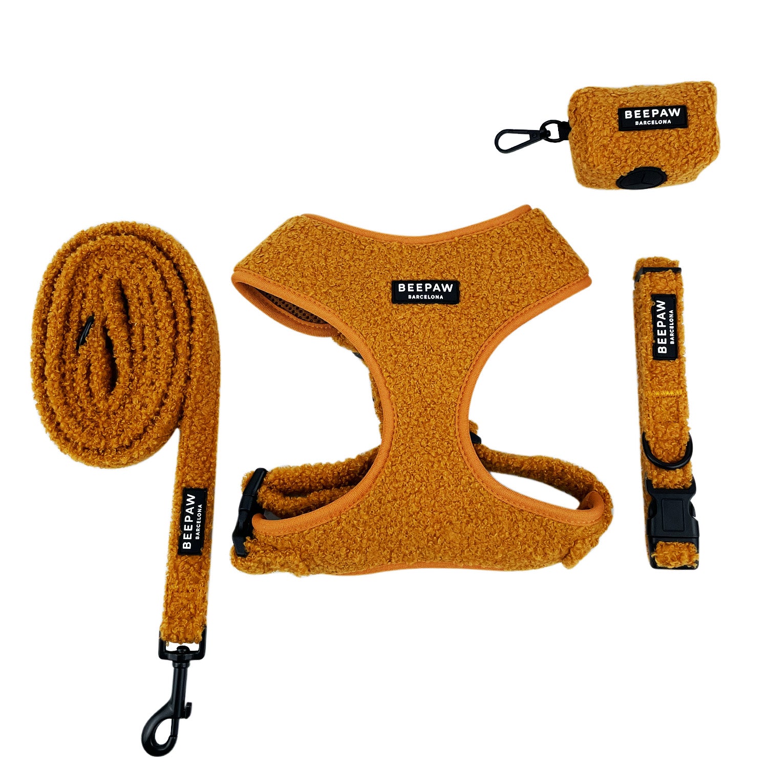 Pack Arnés ajustable, collar y correa - Teddy Brown