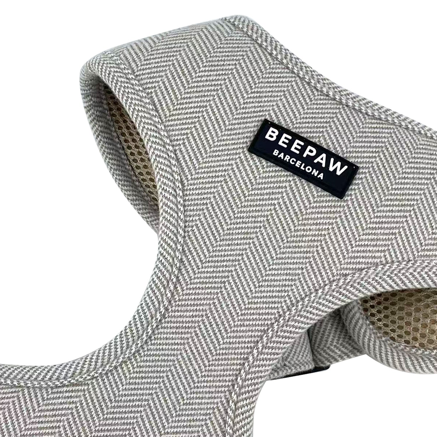 Pack Arnés ajustable, collar y correa - Tweed Beige