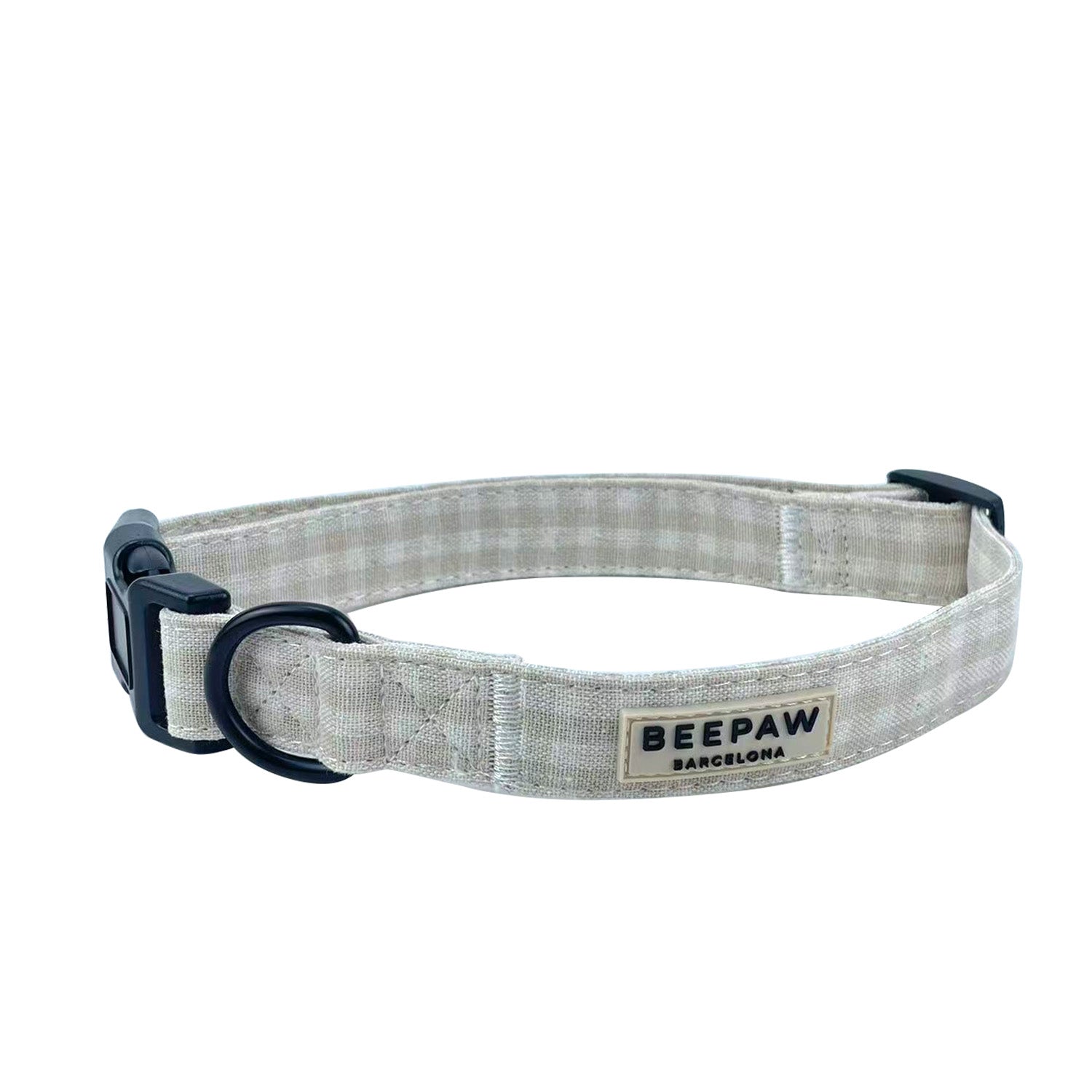 Pack Arnés ajustable, collar y correa - Vichy Beige