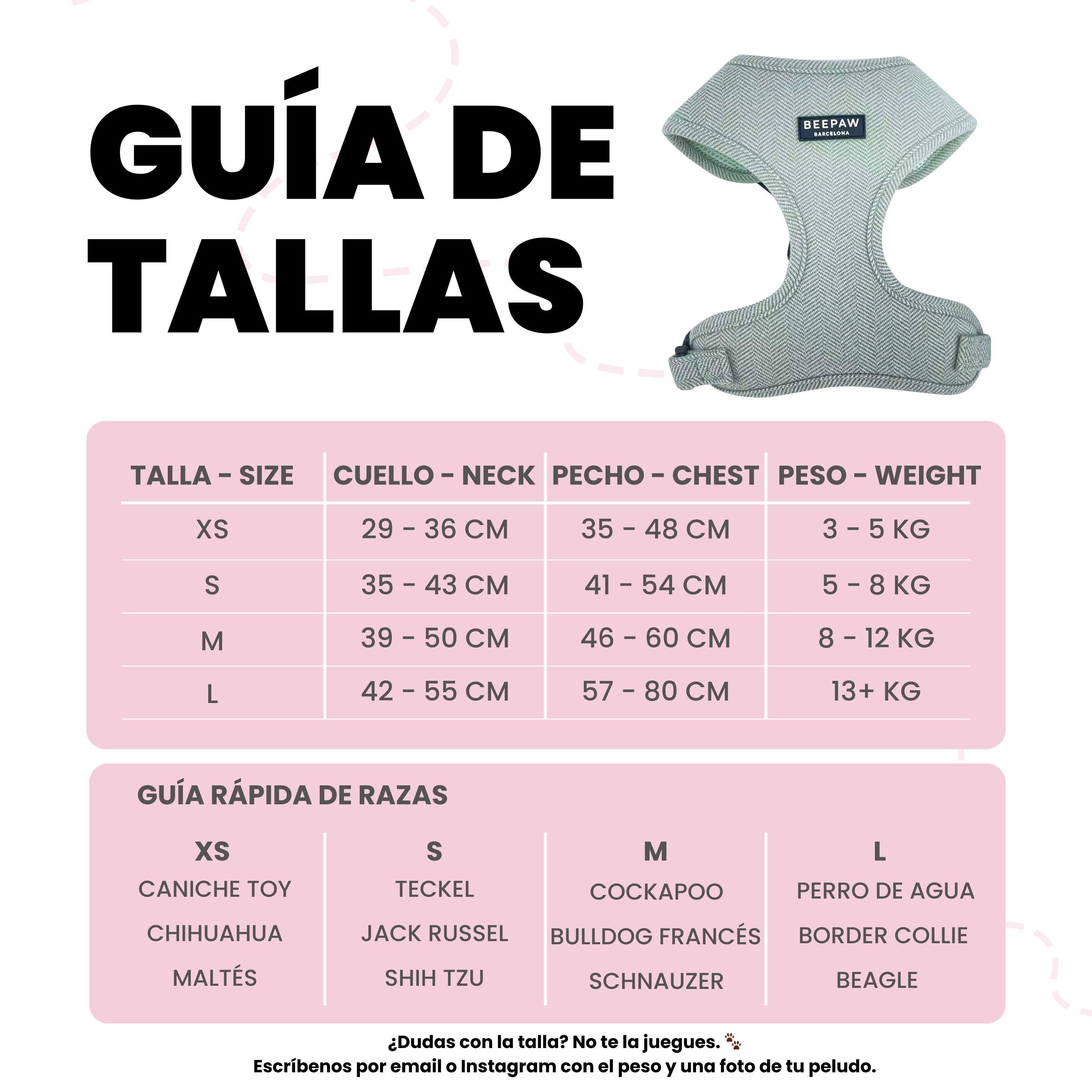 Arnés Ajustable - Tweed Verde