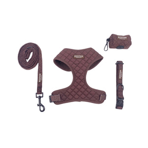 Look Quilted Moka para perro con accesorios a juego, vista 2 – Beepaw Barcelona